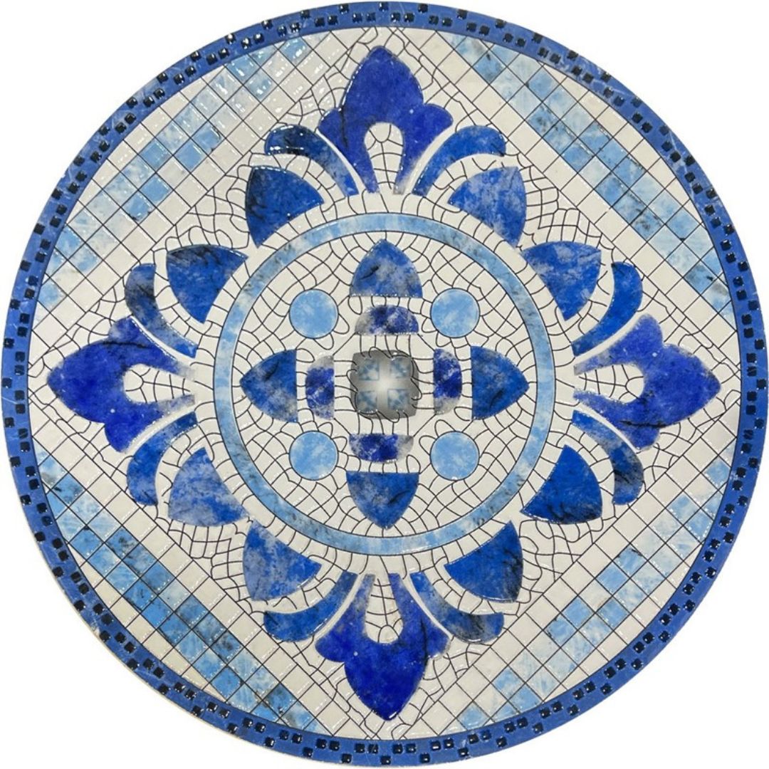 Mosaic Pedestal Plant Stand – Cape May – 22″